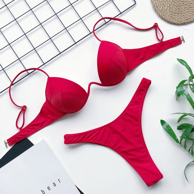 Sexy Women Push Up Bikini Set Swimwear 2020 Swimsuit Girl High Cut Bathing Suit Summer Biquini Beach Wear Bikinis De Praia