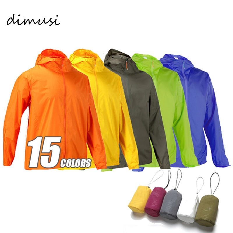 DIMUSI Men's Brand Quick Dry Skin Coat Sunscreen Waterproof UV Women thin Army Outwear Ultra-Light Windbreake Jacket 3XLYA105