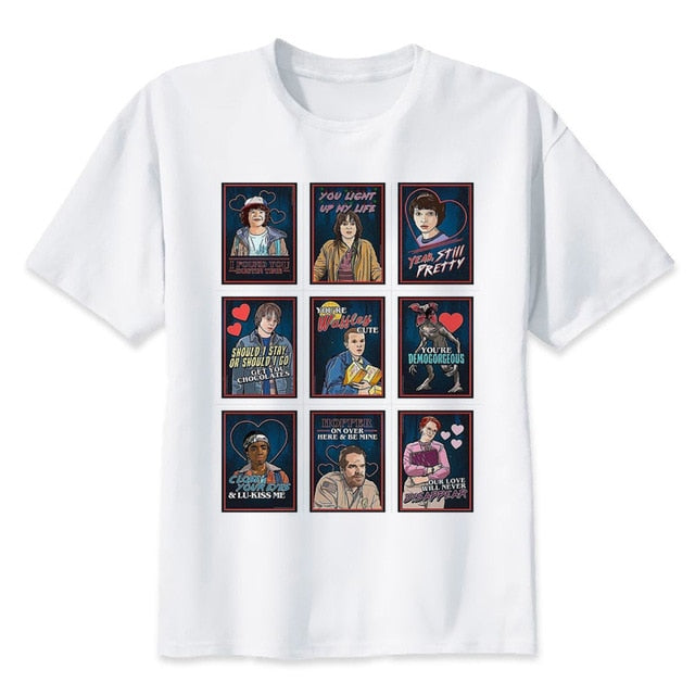 stranger things t shirt eleven dustin stranger-things men t-shirt hawkins men summer stranger-things tshirt demogorgon top tees