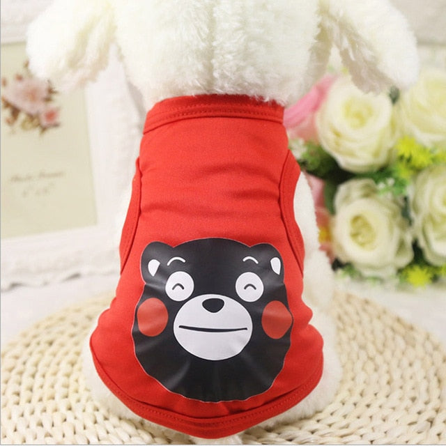 Cat T-shirt Soft Puppy Dogs Clothes Cute Pet Dog Clothes Cartoon Pet Clothing Summer Shirt Casual Vests For Small Pets XS-XXL
