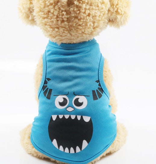 Cat T-shirt Soft Puppy Dogs Clothes Cute Pet Dog Clothes Cartoon Pet Clothing Summer Shirt Casual Vests For Small Pets XS-XXL