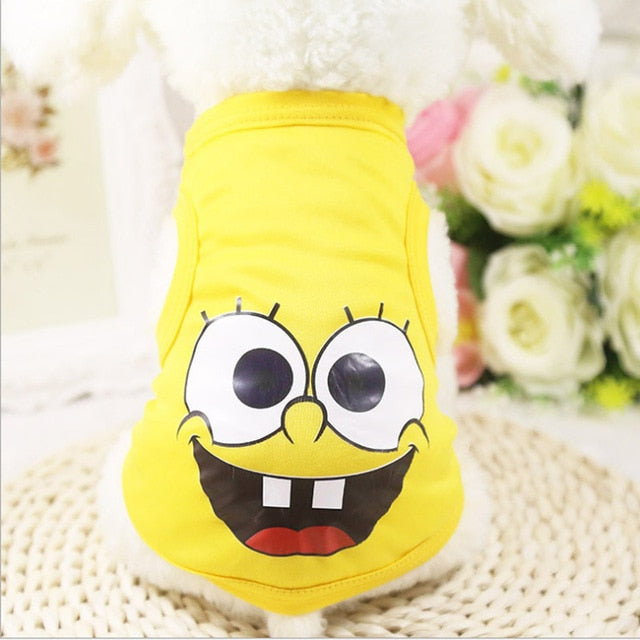 Cat T-shirt Soft Puppy Dogs Clothes Cute Pet Dog Clothes Cartoon Pet Clothing Summer Shirt Casual Vests For Small Pets XS-XXL