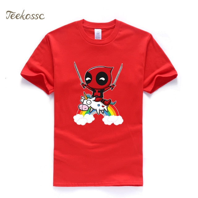 Deadpool Men T Shirt Funny Tshirt 2018 Summer Top Tee Hipster Mens T Shirts 100% Cotton Dead Pool T-Shirt Brand Clothing