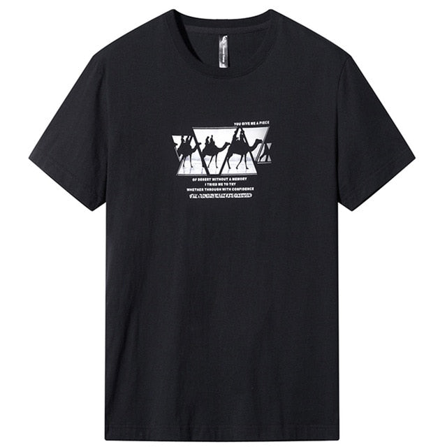 Pioneer Camp Lightning Printed tees Men Black T Shirt Men Fashion men Casual brand Clothing Cotton T-shirt 405043