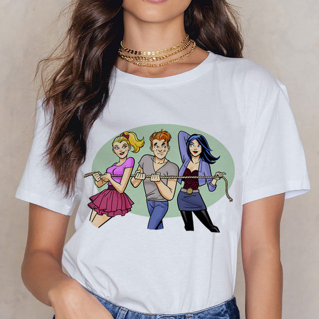 Riverdale Southside T Shirt Women 90s South Side Serpents Vintage T-shirt Harajuku Ullzang Tshirt Snake Print Top Tees Female