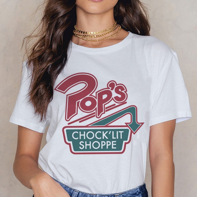 Riverdale Southside T Shirt Women 90s South Side Serpents Vintage T-shirt Harajuku Ullzang Tshirt Snake Print Top Tees Female