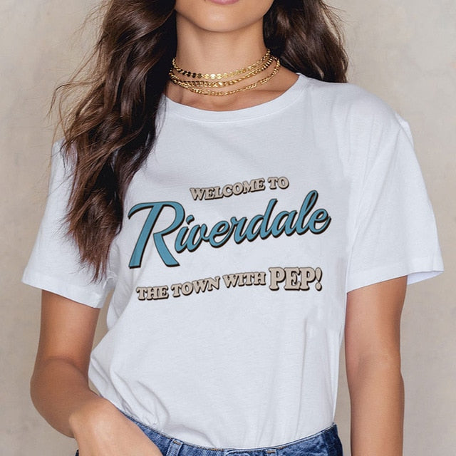 Riverdale Southside T Shirt Women 90s South Side Serpents Vintage T-shirt Harajuku Ullzang Tshirt Snake Print Top Tees Female