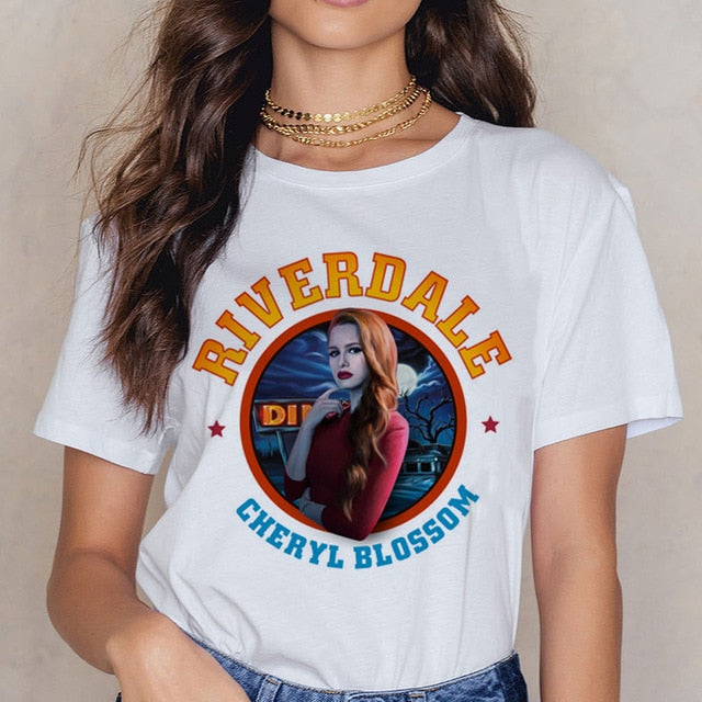 Riverdale Southside T Shirt Women 90s South Side Serpents Vintage T-shirt Harajuku Ullzang Tshirt Snake Print Top Tees Female