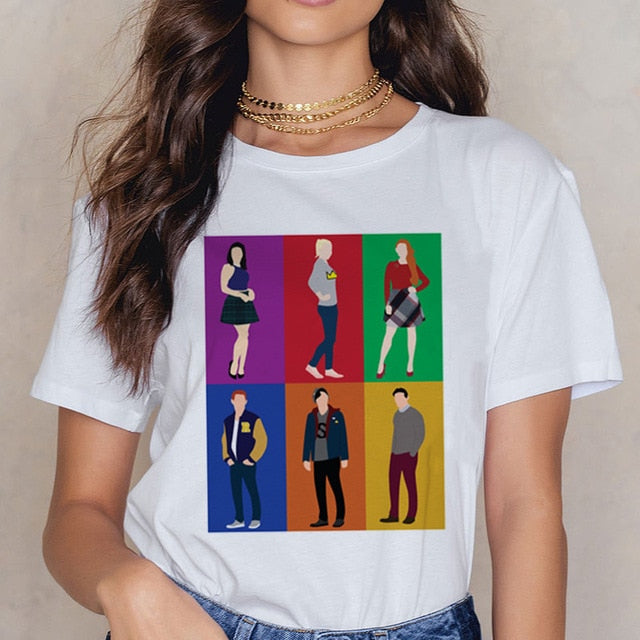 Riverdale Southside T Shirt Women 90s South Side Serpents Vintage T-shirt Harajuku Ullzang Tshirt Snake Print Top Tees Female