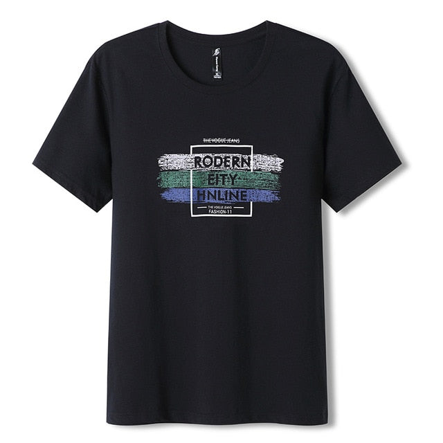 Pioneer Camp Lightning Printed tees Men Black T Shirt Men Fashion men Casual brand Clothing Cotton T-shirt 405043