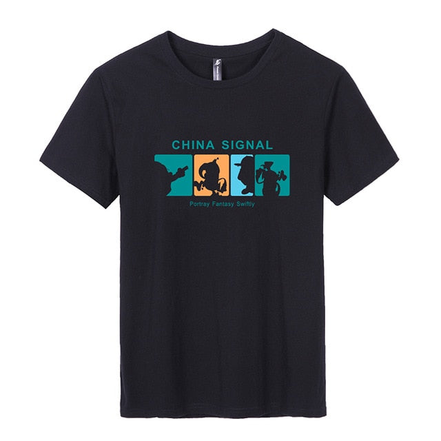 Pioneer Camp Lightning Printed tees Men Black T Shirt Men Fashion men Casual brand Clothing Cotton T-shirt 405043