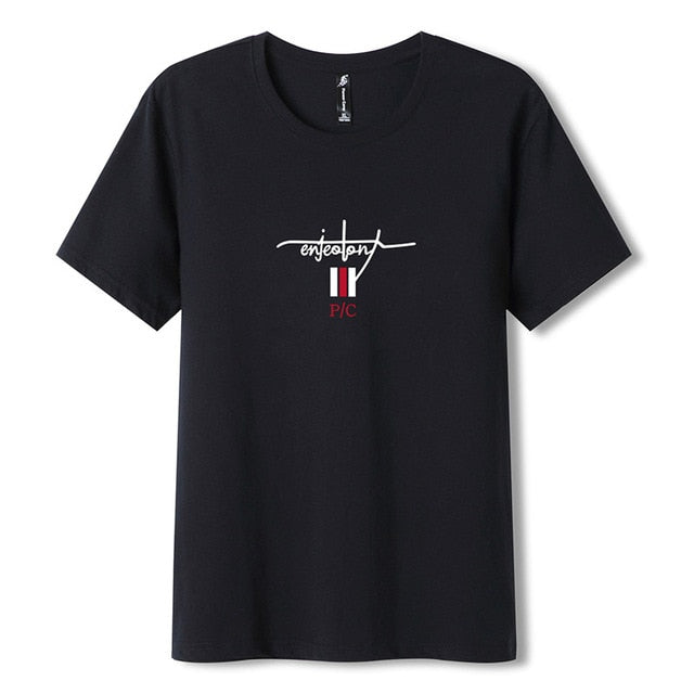 Pioneer Camp Lightning Printed tees Men Black T Shirt Men Fashion men Casual brand Clothing Cotton T-shirt 405043
