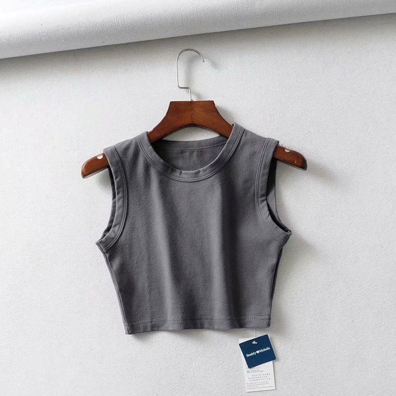 2020 Summer vintage white crop tops women biker black punk sexy tank top korean streetwear cropped sleeveless top feminino