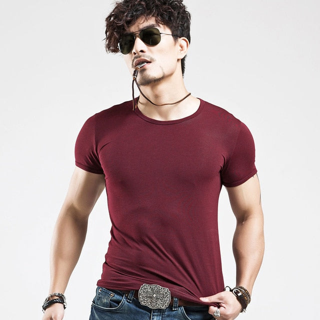 2019 Brand New Men T Shirt Tops V neck Short Sleeve Tees Men's Fashion Fitness Hot T-shirt For Male Free Shipping Size 5XL