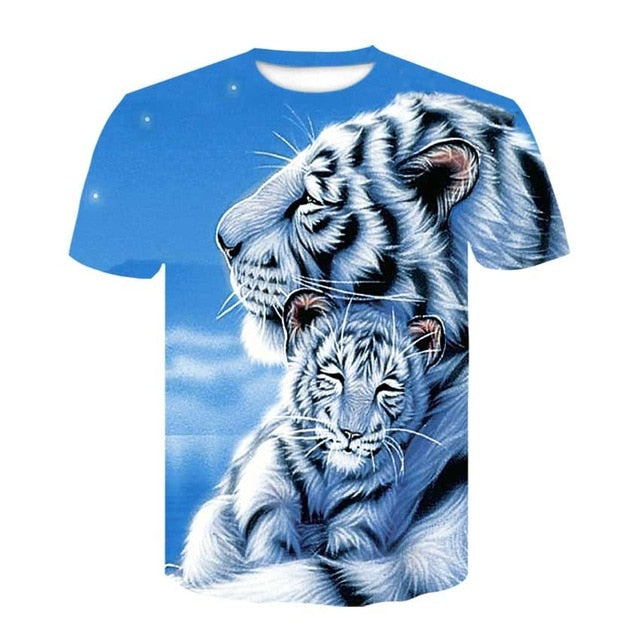 2019 Newest Wolf 3D Print Animal Cool Funny T-Shirt Men Short Sleeve Summer Tops T Shirt Tshirt Male Fashion T-shirt male4XL