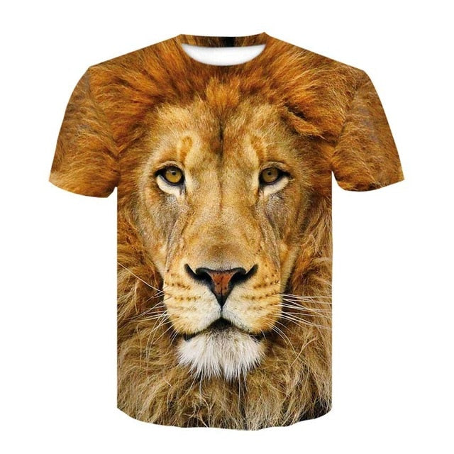 2019 Newest Wolf 3D Print Animal Cool Funny T-Shirt Men Short Sleeve Summer Tops T Shirt Tshirt Male Fashion T-shirt male4XL