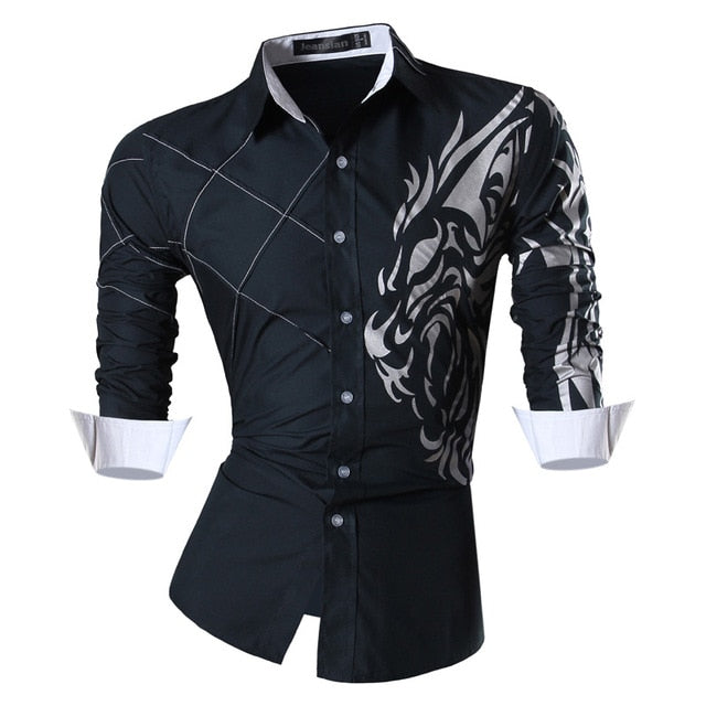 Jeansian Spring Autumn Features Shirts Men Casual Jeans Shirt New Arrival Long Sleeve Casual Slim Fit Male Shirts Z030