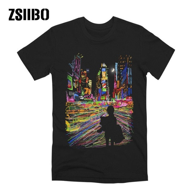 ZSIIBO newcomer Satan T-shirt demon death horror evil hip-hop Satan death printing t-shirt male / female HY1MC52