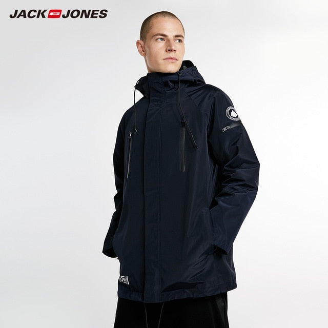 Jack Jones Autumn Winter New Men's Reversible Hooded Cotton Coat Men Parka| 218309510