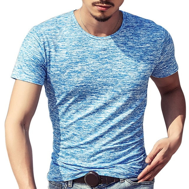 2019 Autumn Slim Streetwear  V neck T Shirt Men Casual Fitness Tops&Tees Vintage Blue Long Sleeve Pullover shirt Homme Plus Size