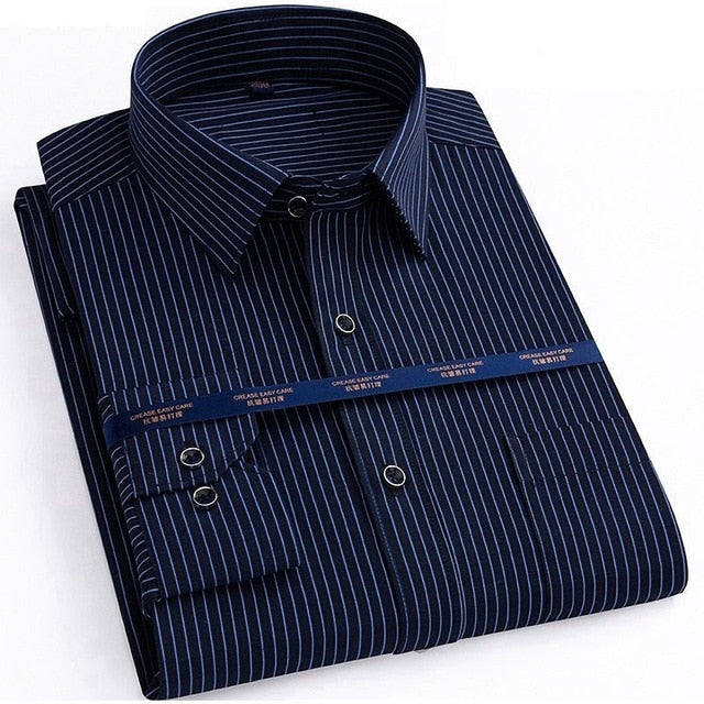 autumn men plus big size 14XL striped shirt work Business long sleeve larger 7XL 8XL Dress shirt 9XL 10XL 11XL 12XL 13XL shirts