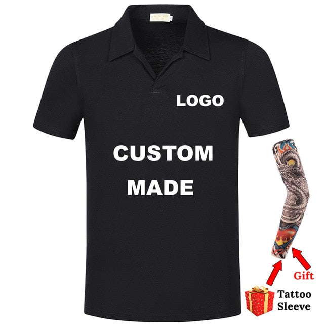 Custom Group Polo Shirt Logo Wholesale Design Team Work Polos Men Shirts Fashion Brands Style Casual Printing Slim Fit Clothing