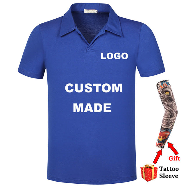 Custom Group Polo Shirt Logo Wholesale Design Team Work Polos Men Shirts Fashion Brands Style Casual Printing Slim Fit Clothing