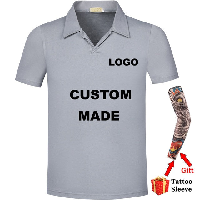 Custom Group Polo Shirt Logo Wholesale Design Team Work Polos Men Shirts Fashion Brands Style Casual Printing Slim Fit Clothing