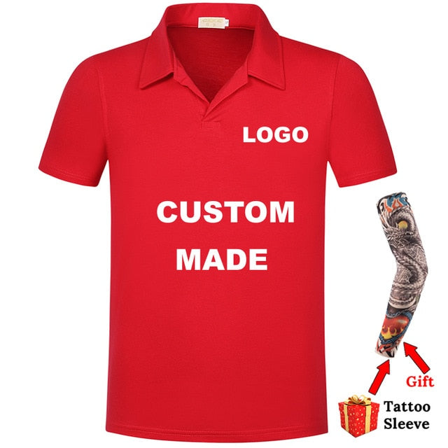 Custom Group Polo Shirt Logo Wholesale Design Team Work Polos Men Shirts Fashion Brands Style Casual Printing Slim Fit Clothing