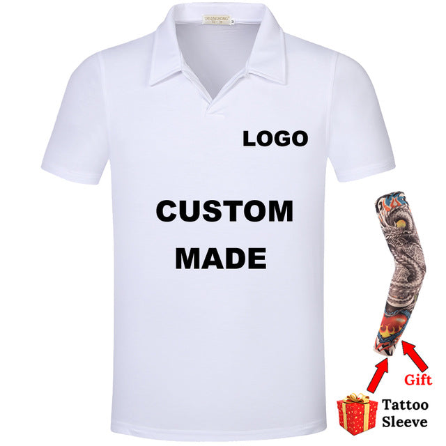 Custom Group Polo Shirt Logo Wholesale Design Team Work Polos Men Shirts Fashion Brands Style Casual Printing Slim Fit Clothing