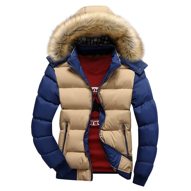 2019 Brand New Winter Jacket Men Warm Down Jacket 9 Color Fashion Brand With Fur Hood Hat Men Outwear Coat Casual Thick Mens 4XL