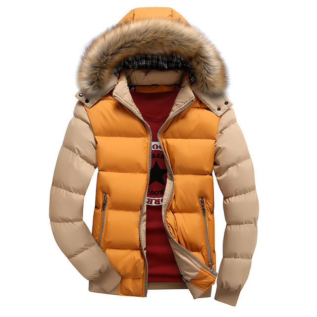 2019 Brand New Winter Jacket Men Warm Down Jacket 9 Color Fashion Brand With Fur Hood Hat Men Outwear Coat Casual Thick Mens 4XL