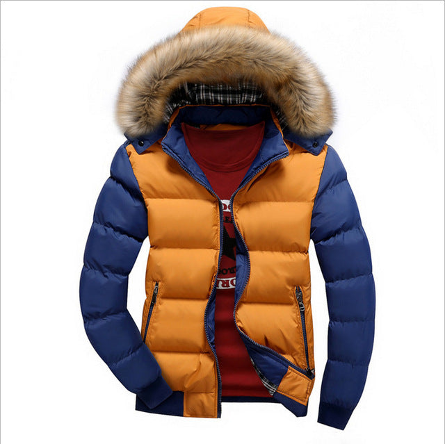 2019 Brand New Winter Jacket Men Warm Down Jacket 9 Color Fashion Brand With Fur Hood Hat Men Outwear Coat Casual Thick Mens 4XL