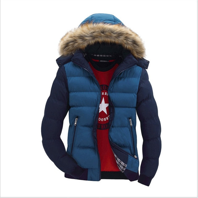 2019 Brand New Winter Jacket Men Warm Down Jacket 9 Color Fashion Brand With Fur Hood Hat Men Outwear Coat Casual Thick Mens 4XL