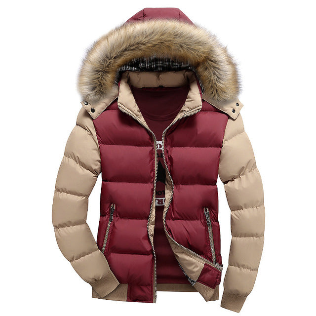 2019 Brand New Winter Jacket Men Warm Down Jacket 9 Color Fashion Brand With Fur Hood Hat Men Outwear Coat Casual Thick Mens 4XL