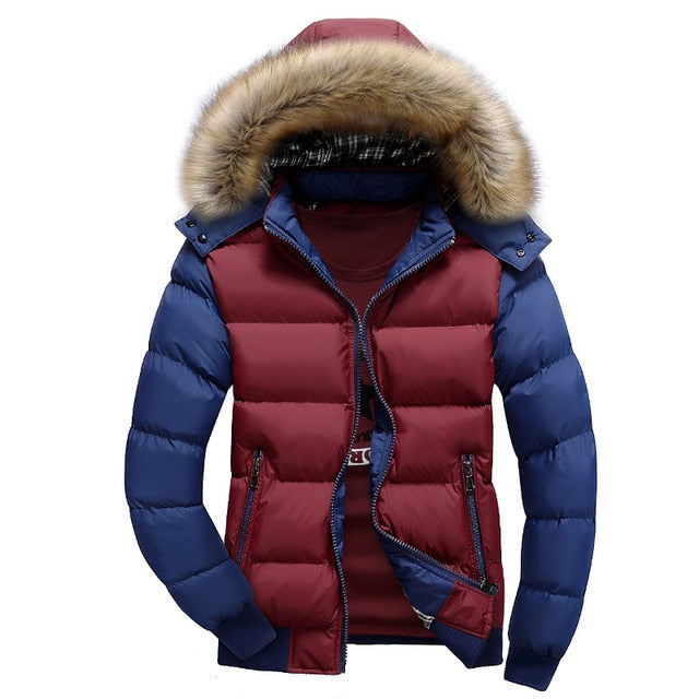 2019 Brand New Winter Jacket Men Warm Down Jacket 9 Color Fashion Brand With Fur Hood Hat Men Outwear Coat Casual Thick Mens 4XL