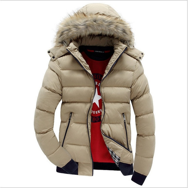 2019 Brand New Winter Jacket Men Warm Down Jacket 9 Color Fashion Brand With Fur Hood Hat Men Outwear Coat Casual Thick Mens 4XL