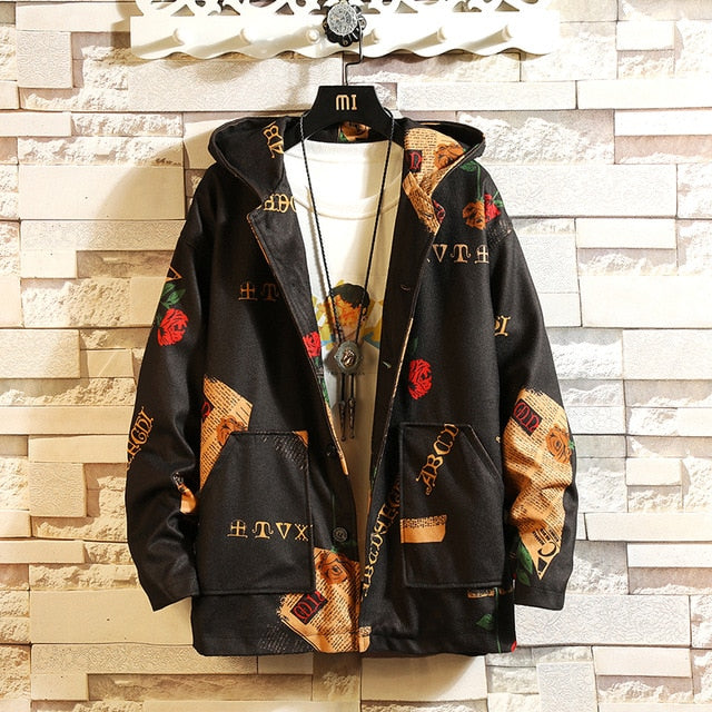 Privathinker INS Hooded Bomber Jackets Men 2019 Mens Streetwear Funny Print Windbreaker Male Korean Fashion Autumn Jackets Coats