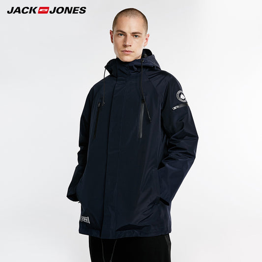 Jack Jones Autumn Winter New Men's Reversible Hooded Cotton Coat Men Parka| 218309510