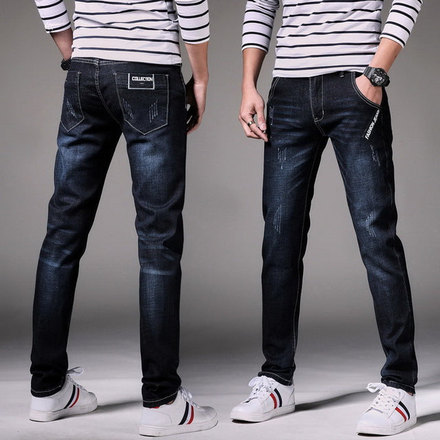 13 Style Design Denim Skinny Jeans Distressed Men New 2019 Spring Autumn Clothing Good Quality