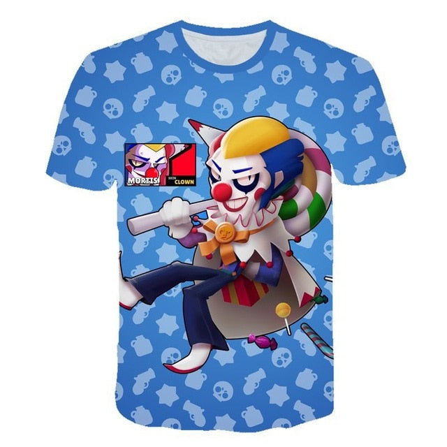 Ajax 2019 BRAWL STARS Kids 3D T-shirt Summer Casual Boys and Girls Shirt Fashion Short Sleeve Cool Soft children T-shirt