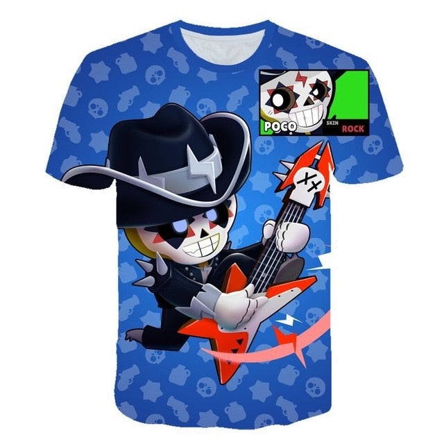 Ajax 2019 BRAWL STARS Kids 3D T-shirt Summer Casual Boys and Girls Shirt Fashion Short Sleeve Cool Soft children T-shirt