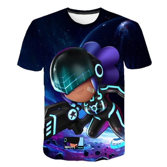 Ajax 2019 BRAWL STARS Kids 3D T-shirt Summer Casual Boys and Girls Shirt Fashion Short Sleeve Cool Soft children T-shirt