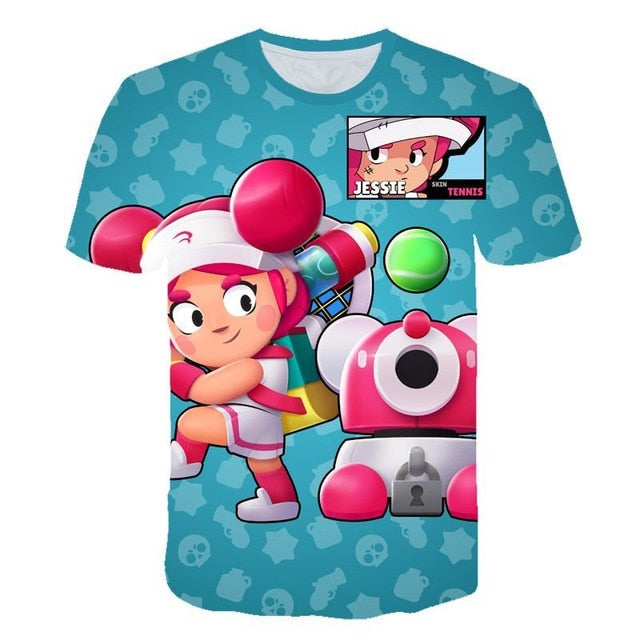 Ajax 2019 BRAWL STARS Kids 3D T-shirt Summer Casual Boys and Girls Shirt Fashion Short Sleeve Cool Soft children T-shirt