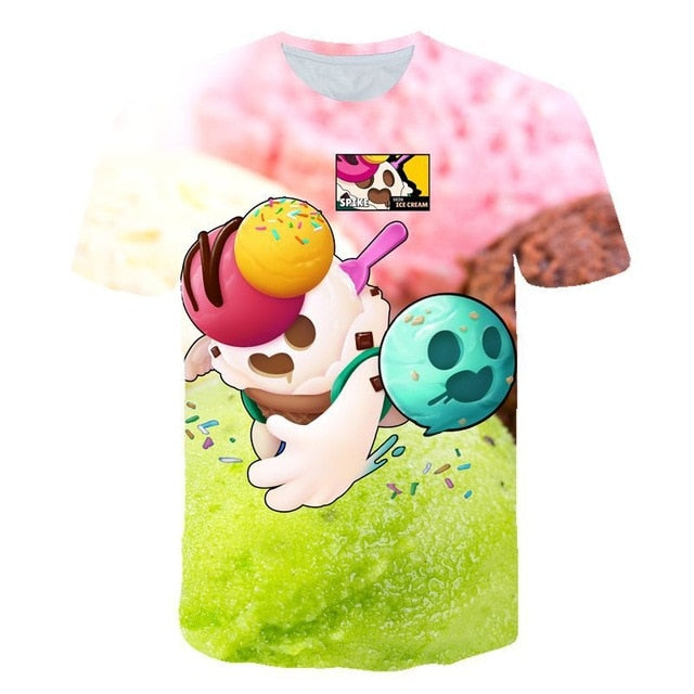 Ajax 2019 BRAWL STARS Kids 3D T-shirt Summer Casual Boys and Girls Shirt Fashion Short Sleeve Cool Soft children T-shirt