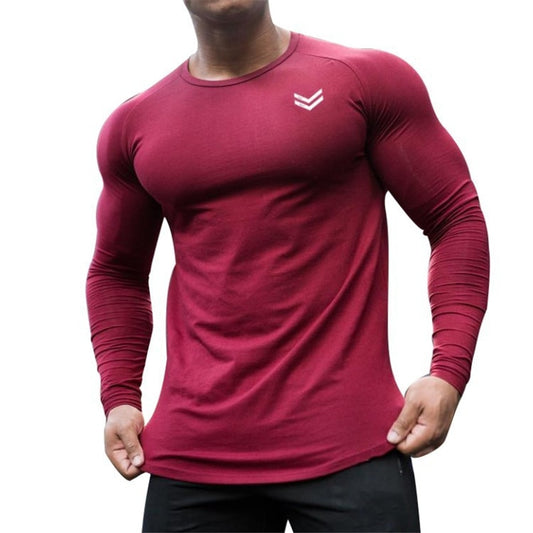 T-Shirt Men 2019 Autumn New Long Sleeve O-Neck T Shirt Men Brand Clothing Fashion fitness Cotton Tee Tops clothing