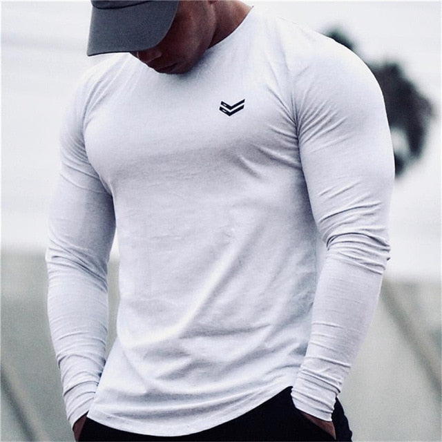 T-Shirt Men 2019 Autumn New Long Sleeve O-Neck T Shirt Men Brand Clothing Fashion fitness Cotton Tee Tops clothing