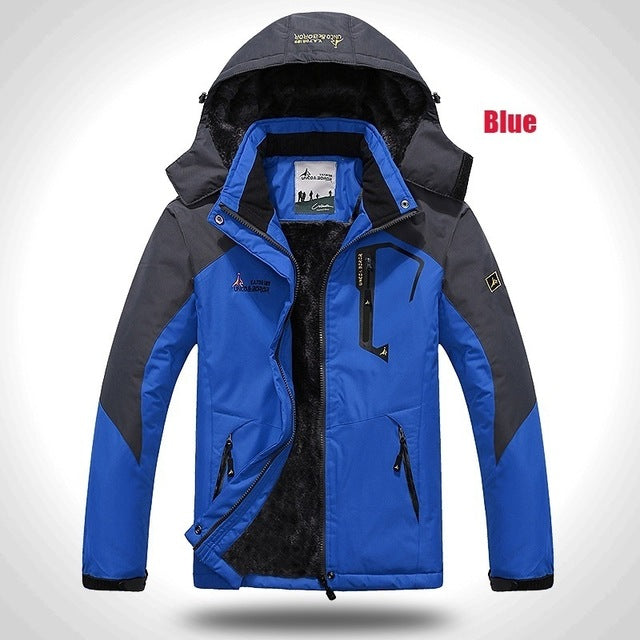 Men Winter Parkas Outdoor Hiking Thick Coat Mens Thermal Windbreaker Male Camping Skiing Sport Jacket Waterproof Windproof