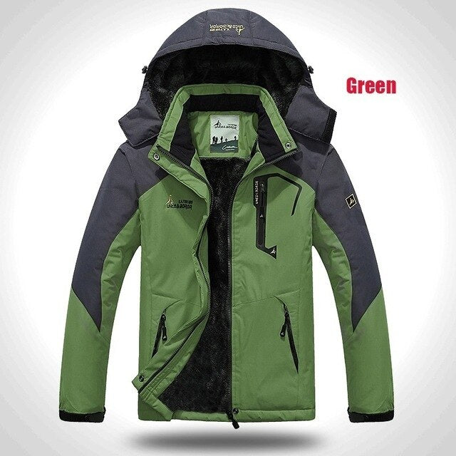 Men Winter Parkas Outdoor Hiking Thick Coat Mens Thermal Windbreaker Male Camping Skiing Sport Jacket Waterproof Windproof