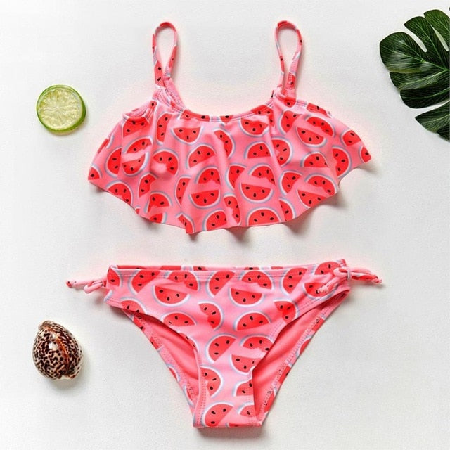 2~14Years Kids Beach Wear New 2019 Girls Swimwear Lovely Swimming Suits Bikini Children Swimwear Biquini Infantil-ST126MIX